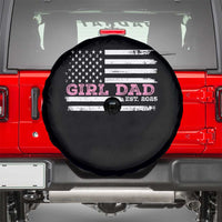 Dad Of Girl Est. 2025 Spare Tire Cover Father Girl To Be 2025 Daddy Fathers Day USA Flag