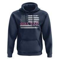 Dad Of Girl Est. 2025 Hoodie Father Girl To Be 2025 Daddy Fathers Day USA Flag