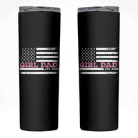 Dad Of Girl Est. 2025 Skinny Tumbler Father Girl To Be 2025 Daddy Fathers Day USA Flag