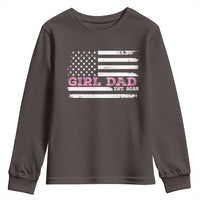 Dad Of Girl Est. 2025 Youth Sweatshirt Father Girl To Be 2025 Daddy Fathers Day USA Flag
