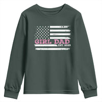 Dad Of Girl Est. 2025 Youth Sweatshirt Father Girl To Be 2025 Daddy Fathers Day USA Flag