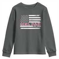 Dad Of Girl Est. 2025 Youth Sweatshirt Father Girl To Be 2025 Daddy Fathers Day USA Flag