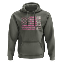 Dad Of Girl Est. 2025 Hoodie Father Girl To Be 2025 Daddy Camouflage Camo Flag