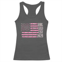 Dad Of Girl Est. 2025 Racerback Tank Top Father Girl To Be 2025 Daddy Camouflage Camo Flag