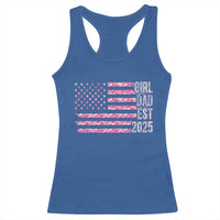Dad Of Girl Est. 2025 Racerback Tank Top Father Girl To Be 2025 Daddy Camouflage Camo Flag