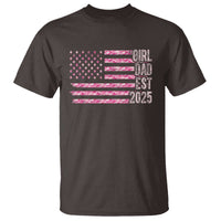 Dad Of Girl Est. 2025 T Shirt Father Girl To Be 2025 Daddy Camouflage Camo Flag