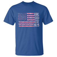 Dad Of Girl Est. 2025 T Shirt Father Girl To Be 2025 Daddy Camouflage Camo Flag