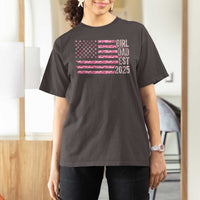 Dad Of Girl Est. 2025 T Shirt For Women Father Girl To Be 2025 Daddy Camouflage Camo Flag