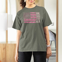 Dad Of Girl Est. 2025 T Shirt For Women Father Girl To Be 2025 Daddy Camouflage Camo Flag