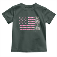 Dad Of Girl Est. 2025 Toddler T Shirt Father Girl To Be 2025 Daddy Camouflage Camo Flag