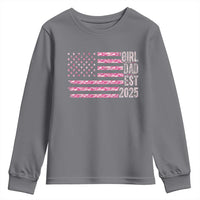 Dad Of Girl Est. 2025 Youth Sweatshirt Father Girl To Be 2025 Daddy Camouflage Camo Flag