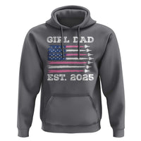 Girl Dad Est. 2025 Hoodie American USA Flag Pink Dad Fathers Day