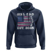 Girl Dad Est. 2025 Hoodie American USA Flag Pink Dad Fathers Day