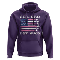 Girl Dad Est. 2025 Hoodie American USA Flag Pink Dad Fathers Day