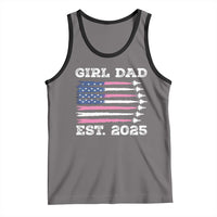 Girl Dad Est. 2025 Tank Top American USA Flag Pink Dad Fathers Day