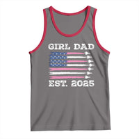 Girl Dad Est. 2025 Tank Top American USA Flag Pink Dad Fathers Day
