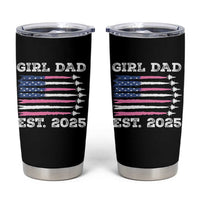 Girl Dad Est. 2025 Tumbler Cup American USA Flag Pink Dad Fathers Day