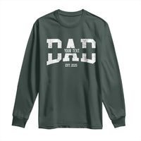 Personalized New Dad Long Sleeve Shirt Custom Name Father's Day Dad Est. 2025