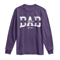 Personalized New Dad Long Sleeve Shirt Custom Name Father's Day Dad Est. 2025