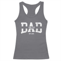 Personalized New Dad Racerback Tank Top Custom Name Father's Day Dad Est. 2025