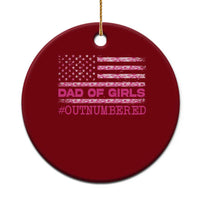 Dad Of Girls Ceramic Ornament Funny Girl Dads Pink Camo American Flag - Wonder Print Shop