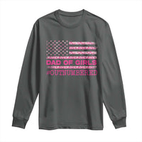 Dad Of Girls Long Sleeve Shirt Funny Girl Dads Pink Camo American Flag