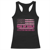 Dad Of Girls Racerback Tank Top Funny Girl Dads Pink Camo American Flag