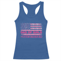 Dad Of Girls Racerback Tank Top Funny Girl Dads Pink Camo American Flag