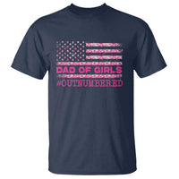 Dad Of Girls T Shirt Funny Girl Dads Pink Camo American Flag