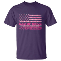 Dad Of Girls T Shirt Funny Girl Dads Pink Camo American Flag