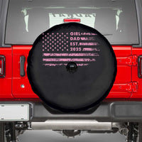Girl Dad Est. 2025 Spare Tire Cover Expect Baby Fathers Day USA Flag