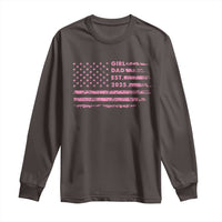 Girl Dad Est. 2025 Long Sleeve Shirt Expect Baby Fathers Day USA Flag