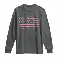 Girl Dad Est. 2025 Long Sleeve Shirt Expect Baby Fathers Day USA Flag