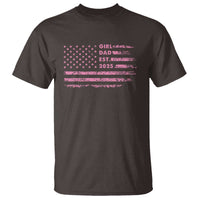 Girl Dad Est. 2025 T Shirt Expect Baby Fathers Day USA Flag
