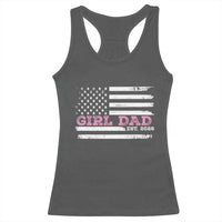 Personalised Dad Of Girl Racerback Tank Top Custom Year Daddy Fathers Day USA Flag - Wonder Print Shop