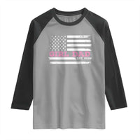 Personalised Dad Of Girl Raglan Shirt Custom Year Daddy Fathers Day USA Flag - Wonder Print Shop
