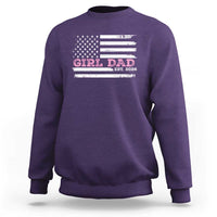 Personalised Dad Of Girl Sweatshirt Custom Year Daddy Fathers Day USA Flag - Wonder Print Shop
