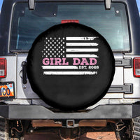 Dad Of Girl Est. 2026 Spare Tire Cover Daddy Fathers Day USA Flag - Wonder Print Shop
