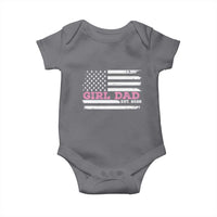 Dad Of Girl Est. 2026 Baby Onesie Daddy Fathers Day USA Flag - Wonder Print Shop