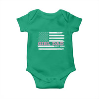 Dad Of Girl Est. 2026 Baby Onesie Daddy Fathers Day USA Flag - Wonder Print Shop