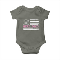 Dad Of Girl Est. 2026 Baby Onesie Daddy Fathers Day USA Flag - Wonder Print Shop
