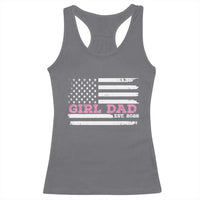 Dad Of Girl Est. 2026 Racerback Tank Top Daddy Fathers Day USA Flag - Wonder Print Shop