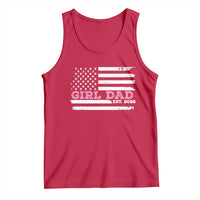 Dad Of Girl Est. 2026 Tank Top Daddy Fathers Day USA Flag - Wonder Print Shop
