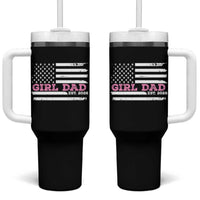 Dad Of Girl Est. 2026 Tumbler With Handle Daddy Fathers Day USA Flag - Wonder Print Shop