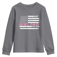 Dad Of Girl Est. 2026 Youth Sweatshirt Daddy Fathers Day USA Flag - Wonder Print Shop
