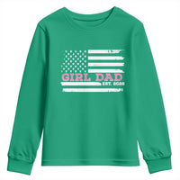 Dad Of Girl Est. 2026 Youth Sweatshirt Daddy Fathers Day USA Flag - Wonder Print Shop