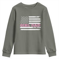 Dad Of Girl Est. 2026 Youth Sweatshirt Daddy Fathers Day USA Flag - Wonder Print Shop