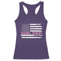 Dad Of Girl Est. 2022 Racerback Tank Top Father Girl To Be 2022 Daddy Fathers Day USA Flag - Wonder Print Shop