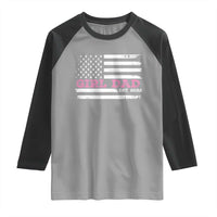 Dad Of Girl Est. 2022 Raglan Shirt Father Girl To Be 2022 Daddy Fathers Day USA Flag - Wonder Print Shop