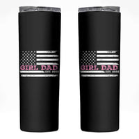 Dad Of Girl Est. 2022 Skinny Tumbler Father Girl To Be 2022 Daddy Fathers Day USA Flag - Wonder Print Shop
